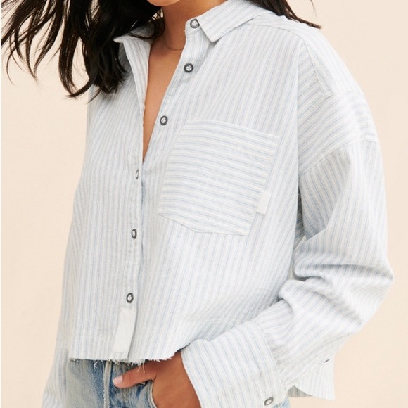 FP Cropped Button Up - Picture 3 of 4